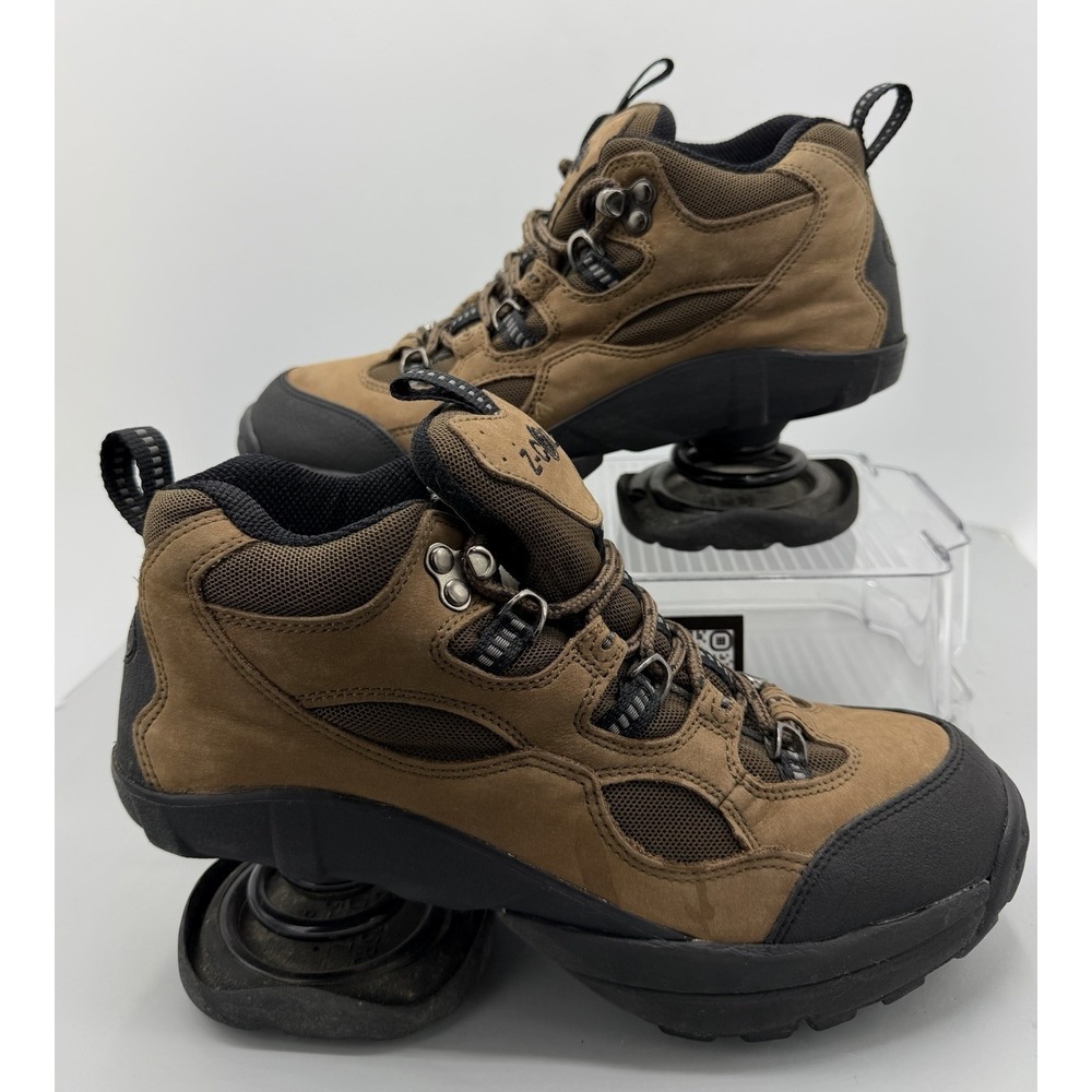 Z-Coil Men's Brown Lace Up Boots Shoes Shock Absorbing Spring Step Sz W7